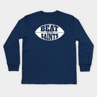 Beat the Saints // Vintage Football Grunge Gameday Kids Long Sleeve T-Shirt